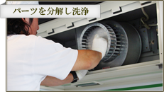 パーツを分解し洗浄